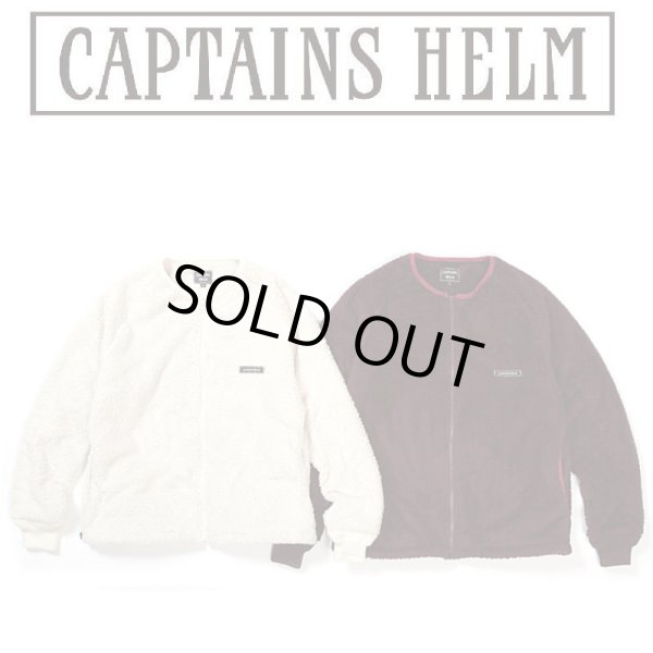 画像1: Captains Helm [キャプテンヘルム] #THERMOLITE BOA FLEECE JKT (WHITE,BURGUNDY) サーモライトボアフリースジャケット (ホワイト、バーガンディ) CH17-AW-J04 キャプテンズヘルム AGA     (1)