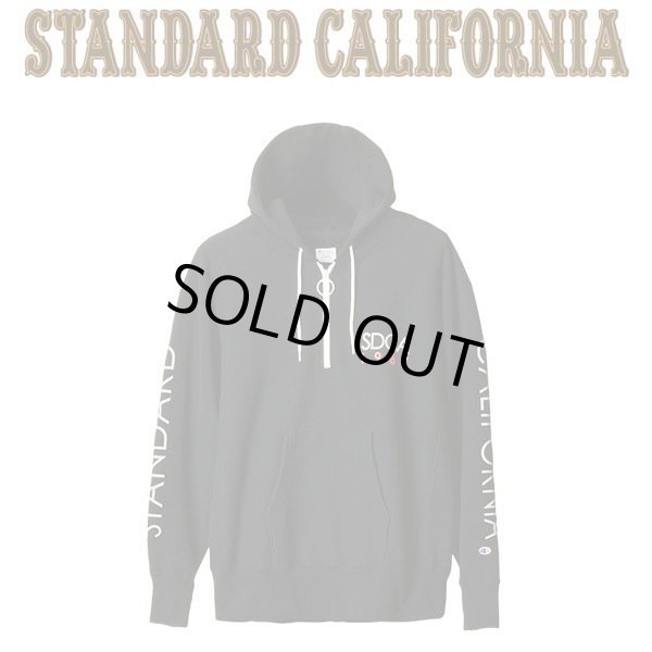 画像1: CHAMPION × STANDARD CALIFORNIA [チャンピオン×スタンダードカリフォルニア] SD R.W HALF ZIP HOOD [BLACK] R.W ハーフジップフード パーカー (ブラック) AHA     (1)