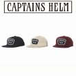 画像1: Captains Helm [キャプテンヘルム] CH R.WAPPEN CAP (BLACK,BEIGE,BURGUNDY) CHラウンドワッペンキャップ (ブラック、ベージュ、バーガンディ)  キャプテンズヘルム AHA     (1)