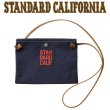 画像1: STANDARD CALIFORNIA [スタンダードカリフォルニア] Made in USA Canvas Mini Shoulder Bag [NAVY] メイドインUSAキャンバスミニショルダーバッグ (ネイビー) AIS   (1)
