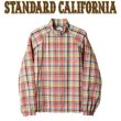 画像1: STANDARD CALIFORNIA [スタンダードカリフォルニア] SD Madras Check Harrington Jacket [BEIGE] マドラスチェックハリントンジャケット (ベージュ) AIS     (1)