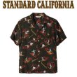 画像1: STANDARD CALIFORNIA [スタンダードカリフォルニア] SD  Hawaiian Shirt [Black] サーファーハワイアンシャツ (ブラック) AIS     (1)