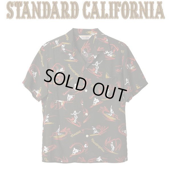 画像1: STANDARD CALIFORNIA [スタンダードカリフォルニア] SD  Hawaiian Shirt [Black] サーファーハワイアンシャツ (ブラック) AIS     (1)