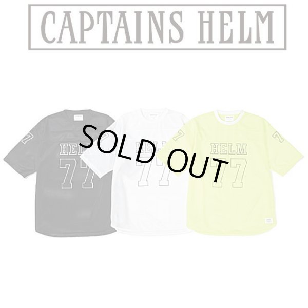 画像1: Captains Helm [キャプテンヘルム] MESH FOOTBALL TEE (BLACK,WHITE,SAFETY YELLOW) メッシュフットボールTシャツ (ブラック、ホワイト、セーフティーイエロー) キャプテンズヘルム AIS     (1)