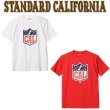 画像1: STANDARD CALIFORNIA [スタンダードカリフォルニア] SD CAL Shield Logo T [WHITE,RED] CALロゴTシャツ  (ホワイト、レッド) AIA     (1)
