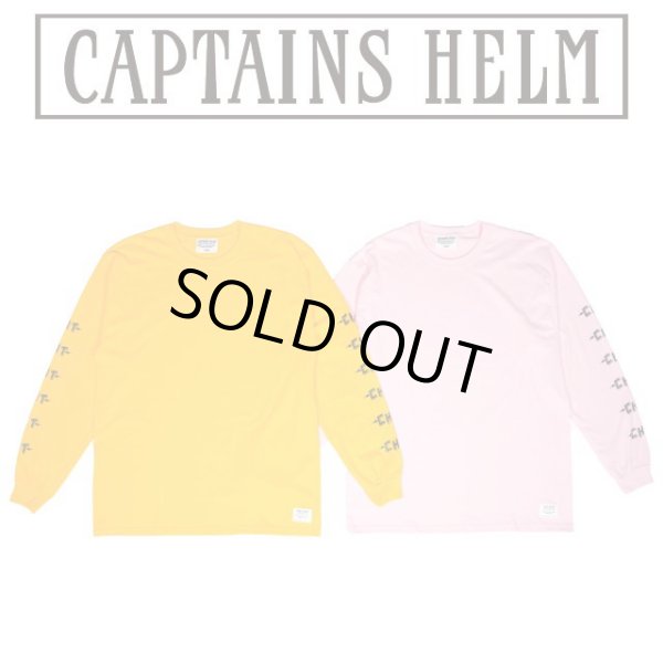画像1: Captains Helm [キャプテンズヘルム] CHT LS TEE [PINK,YELLOW] CHTロングスリーブTシャツ (ピンク、イエロー) CH19-AW-T06 AIA     (1)
