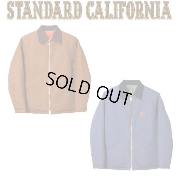 画像1: STANDARD CALIFORNIA [スタンダードカリフォルニア] SD Reversible Duck Work Jacket　W/ Quilted [Brown/Orange,Blue/Olive] リバーシブルダックワークジャケットW/キルテッド (ブラウン/オレンジ、ブルー/オリーブ) AIA     (1)