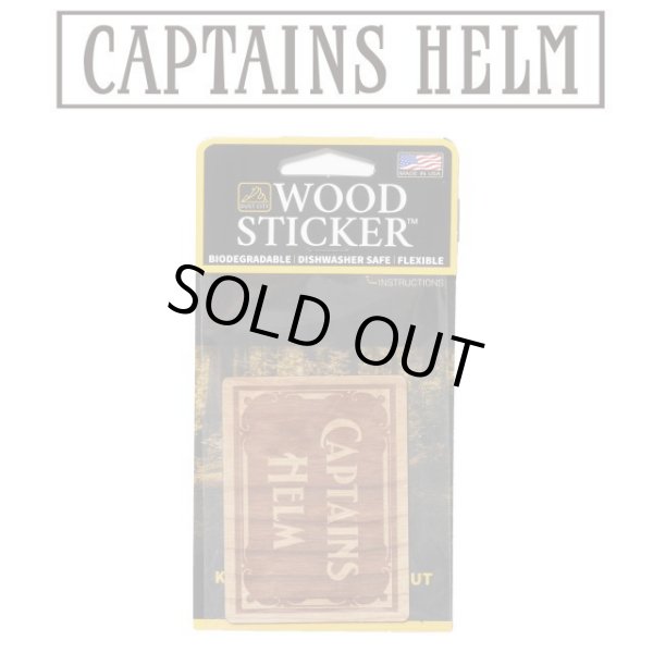 画像1: DUST CITY x Captains Helm [ダストシティ×キャプテンヘルム] LOGO WOOD STICKER (WOOD) ロゴウッドステッカー (ウッド) キャプテンズヘルム AJS (1)