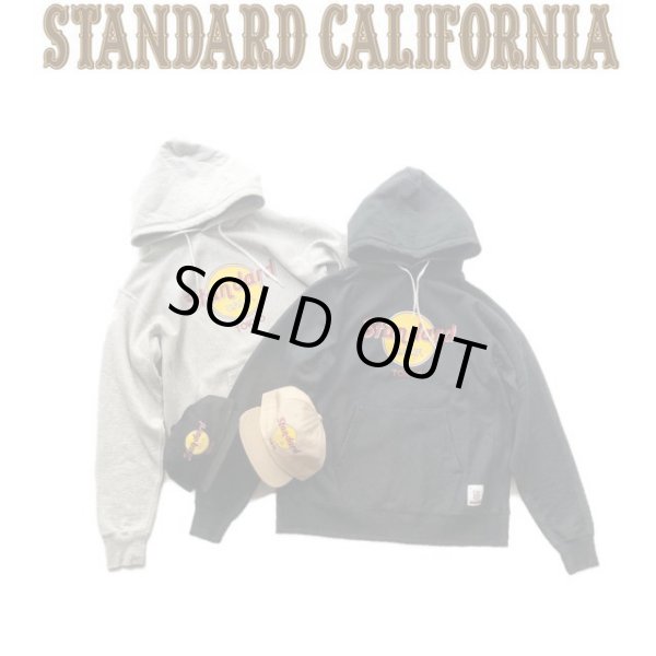 画像1: STANDARD CALIFORNIA [スタンダードカリフォルニア] SD HEAVYWEIGHT H.R.C LOGO HOOD SWEAT[Black,Gray] ヘビーウエイトH.R.Cロゴフードスエット プルオーバーパーカー (ブラック、グレー) AJS (1)