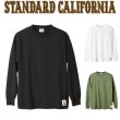 画像1: STANDARD CALIFORNIA [スタンダードカリフォルニア] SD HEAVYWEIGHT POCKET LS-T [BLACK,WHITE,OLIVE] ヘビーウエイトポケットロングスリーブTシャツ (ブラック、ホワイト、オリーブ) AJS (1)