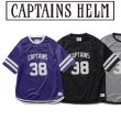 画像1: Captains Helm [キャプテンヘルム] DOUBLE MESH FOOTBALL TEE (PURPLE,BLACK) ダブルメッシュフットボールTシャツ (パープル、ブラック) キャプテンズヘルム  AKS     (1)