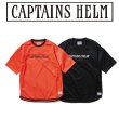 画像1: Captains Helm [キャプテンヘルム] TM-LOGO DOUBLE MESH FOOTBALL TEE (ORANGE,BLACK) トレードマークロゴダブルメッシュフットボールTシャツ (オレンジ、ブラック) キャプテンズヘルム AKS    (1)