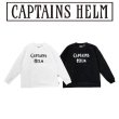 画像1: Captains Helm [キャプテンヘルム] BACTERIA-PROOF LOGO L/S TEE (WHITE,BLACK) バクテリアプルーフロゴロングスリーブTシャツ (ホワイト、ブラック)  キャプテンズヘルム BAA (1)