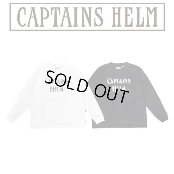 画像1: Captains Helm [キャプテンヘルム] BACTERIA-PROOF LOGO L/S TEE (WHITE,BLACK) バクテリアプルーフロゴロングスリーブTシャツ (ホワイト、ブラック)  キャプテンズヘルム BAA (1)