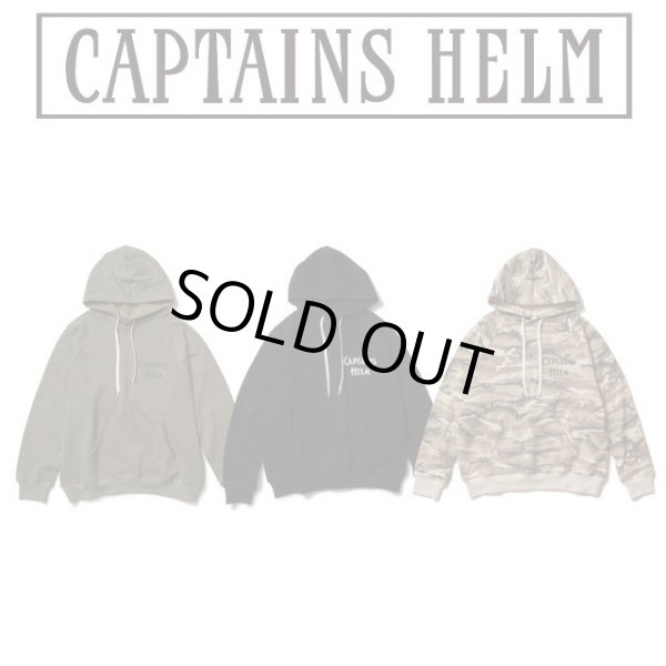 画像1: Captains Helm [キャプテンズヘルム] MIL SWEAT HOODIE [OLIVE,BLACK,CAMO] ミルスエットフーディー プルオーバーパーカー (オリーブ、ブラック、カモ)  BBS (1)