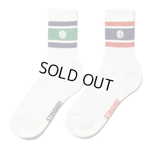 画像1: STANDARD CALIFORNIA [スタンダードカリフォルニア] SD Sports Socks-2P [Navy/Red、Green/Navy] スポーツソックス2P  (ネイビー/レッド・グリーン/ネイビー) BBA (1)