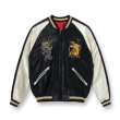 画像2: TAILOR TOYO [テーラー東洋] 1950s Style Acetate Souvenir Jacket “DRAGON HEAD” × “JAPAN MAP” [Black] 1950sスタイルアセテートスーベニアジャケット スカジャン ”ドラゴンヘッド”×"ジャパンマップ"（ブラック） BCS M,L,XL,XXL (2)
