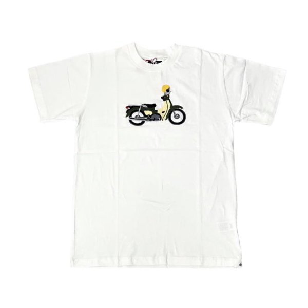 画像1: O.K. [オーケー] SUPER CUB S/S TEE [White] スーパーカブショートスリーブTシャツ 手刺繍 (ホワイト)  BCS (1)