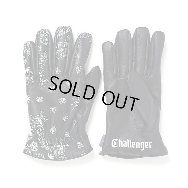 画像1: CHALLENGER [チャレンジャー] BANDANA LEATHER GLOVE バンダナレザーグローブ BCA (1)