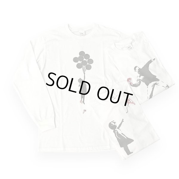 画像1: O.K. [オーケー] AJ1 feat. Banksy L/S TEE [White] AJ1 feat. バンクシージョーダン1ロングスリーブTシャツ (ホワイト)  BCS (1)