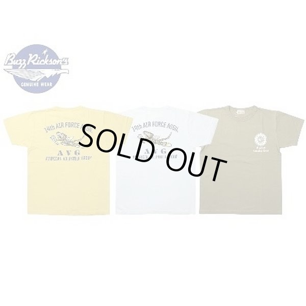 画像1: BUZZ RICKSON'S [バズリクソンズ] 14th AIR FORCE ASSOCIATION TEE [YELLOW,WHITE,,KHAKI] 14thエアフォースアソシエーションTシャツ（イエロー,ホワイト,カーキー） BDS (1)