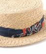 画像3: SUN SURF [サンサーフ]  "WAIKIKI REEF" ISLAND BOATER HAT by Mr.FATMAN ”ワイキキリーフ” アイランドボーターハット ミスターファットマン パナマハット カンカン帽 BDS (3)