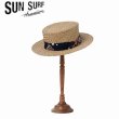 画像1: SUN SURF [サンサーフ]  "WAIKIKI REEF" ISLAND BOATER HAT by Mr.FATMAN ”ワイキキリーフ” アイランドボーターハット ミスターファットマン パナマハット カンカン帽 BDS (1)