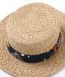 画像2: SUN SURF [サンサーフ]  "WAIKIKI REEF" ISLAND BOATER HAT by Mr.FATMAN ”ワイキキリーフ” アイランドボーターハット ミスターファットマン パナマハット カンカン帽 BDS (2)