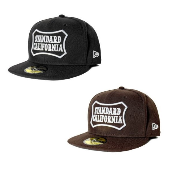 画像1: NEW ERA × STANDARD CALIFORNIA [ニューエラ×スタンダードカリフォルニア] 59 FIFTY Logo Cap [BLACK,BROWN] ロゴキャップ (ブラック、ブラウン) BDS (1)