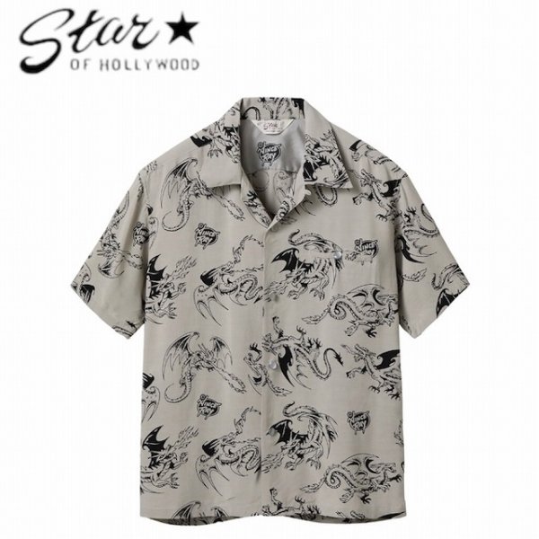 画像1: STAR OF HOLLYWOOD [スター オブ ハリウッド] HIGH DENSITY RAYON OPEN SHIRT “RETURN OF THE DRAGON” by VINCE RAY ハイデンシティーレーヨンオープンシャツ ”リターンオブドラゴン” by ヴィンス レイ BDS (1)