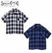 画像1: SUGAR CANE [シュガーケーン] RAYON OMBRE CHECK S/S OPEN SHIRT [OFF WHITE,BLUE] レーヨンオンブレチェックオープンシャツ 半袖（オフホワイト、ブルー） BDS M,L,XL (1)