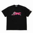 画像2: ICECREAM [アイスクリーム] COTTON T-SHIRT_RUNNING DOG [BLACK.WHITExCOFFEE] コットンＴシャツランニングドッグ (ブラック、ホワイト×コーヒー) BDS (2)