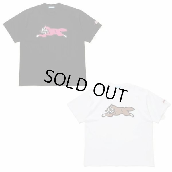 画像1: ICECREAM [アイスクリーム] COTTON T-SHIRT_RUNNING DOG [BLACK.WHITExCOFFEE] コットンＴシャツランニングドッグ (ブラック、ホワイト×コーヒー) BDS (1)