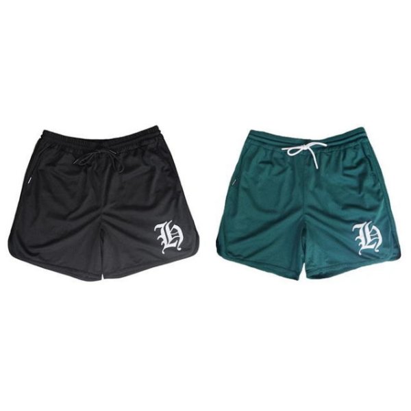 画像1: Captains Helm [キャプテンズヘルム] HELM W-MESH SHORTS [BLACK,GREEN] ヘルムダブルメッシュショーツ (ブラック、グリーン)  BDA (1)