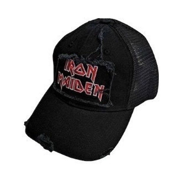 画像1: IRON MAIDEN〔アイアンメイデン〕 SCUFFEDLOGO MESH CAP スカフロゴメッシュキャップ BDA (1)