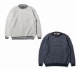 画像1: SUNNY SPORTS (サニースポーツ) BIRD’S EYE CREW SWEATER(WHITE,NAVY) バーズアイクルーセーター(ホワイト,ネイビー) BDA (1)