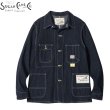 画像1: SUGAR CANE [シュガーケーン] 11oz. BLUE DENIM WORK COAT 11オンスブルーデニムワークコート BDA (1)