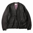 画像8: TOWN CRAFT [タウンクラフト] SHAGGY COLOR CARDIGAN [BLACK GREEN] シャギーカラーカーディガン (ブラック グリーン)  BDA (8)