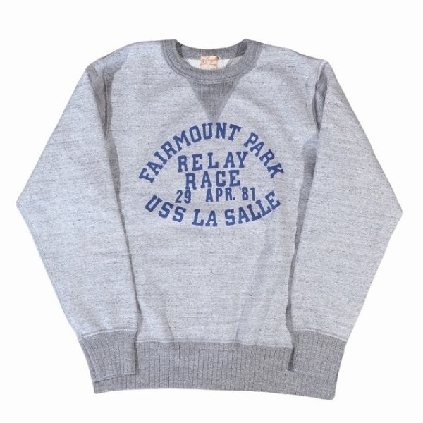 画像1: WHITESVILLE [ホワイツビル] SWEAT SHIRT W/PRINT スウェットシャツ Wプリント 両V ガゼット BDA (1)