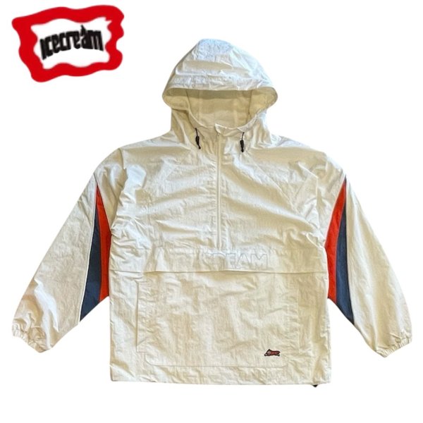 画像1: ICECREAM [アイスクリーム] WARM UP JACKET [ANTIQE WHITE] ウォームアップジャケット (アンティークホワイト) BDA (1)