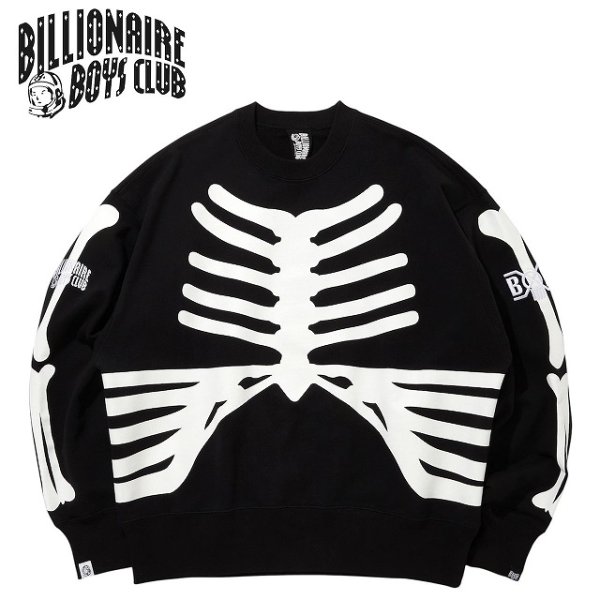 画像1: BILLIONAIRE BOYS CLUB [ビリオネアボーイズクラブ] BILIIONAIRE BOYS CLUB × BOUNTY HUNTER COTTON SWEAT SHIRT (BLACK) ビリオネアボーイズクラブ×バウンティハンター コットンスウェットシャツ(ブラック) BES (1)