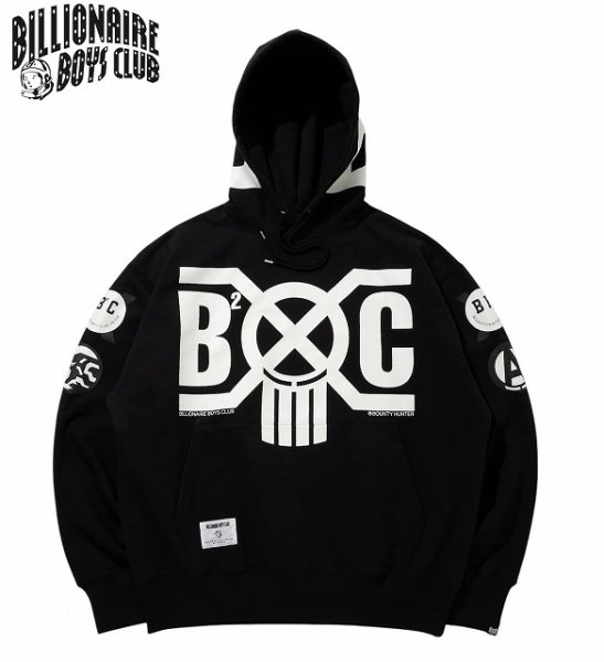 画像1: BILLIONAIRE BOYS CLUB [ビリオネアボーイズクラブ] BILIIONAIRE BOYS CLUB × BOUNTY HUNTER COTTON HOODIE (BLACK) ビリオネアボーイズクラブ×バウンティハンター コットンフーディ(ブラック) BES (1)