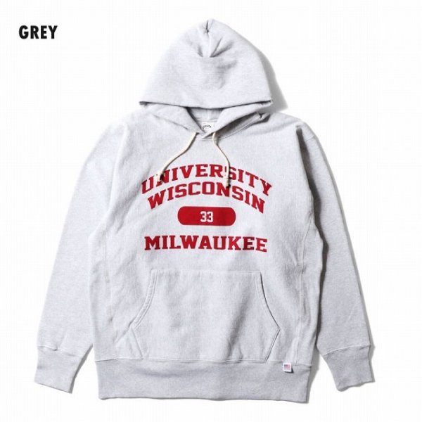 画像1: HOUSTON [ヒューストン] PRINT U.S. COTTON R/V HOODIE(WISCONSIN) U.S.コットンパーカー BDA (1)