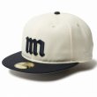 画像1: MIN-NANO × New Era（ミンナノ×ニューエラ）59FIFTY ソフトバックラム Powered by GORO NAKATSUGAWA（min-nano）クローム ネイビーバイザー 14460929 (1)