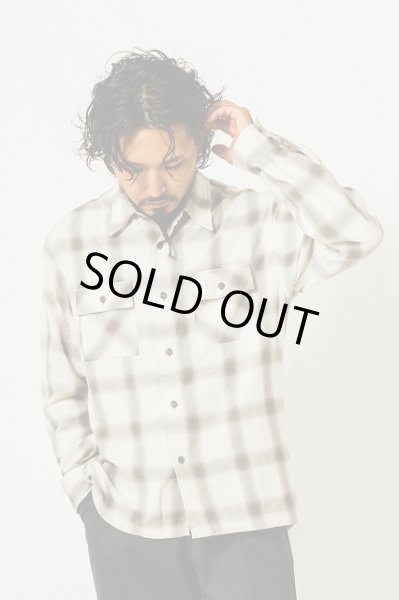 画像1: BIG MIKE(ビッグマイク) Light Flannel L/S Shirts (OFF×OLV) ライトフランネルシャツロングスリーブシャツ (オフホワイト/オリーブ) BES (1)