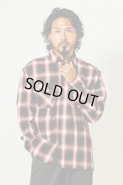 画像1: BIG MIKE(ビッグマイク) Light Flannel L/S Shirts (BLK×RED) ライトフランネルシャツロングスリーブシャツ (ブラック/レッド) BES (1)