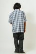 画像4: BIG MIKE(ビッグマイク) Rayon Mix Ombre Check S/S Shirts (BLU×WHT) レーヨンミックスオンブレチェックショートスリーブシャツ (ブルー×ホワイト) BES (4)