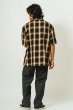 画像4: BIG MIKE(ビッグマイク) Rayon Mix Ombre Check S/S Shirts (BLK×BRN) レーヨンミックスオンブレチェックショートスリーブシャツ (ブラック/ブラウン) BES (4)