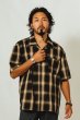 画像1: BIG MIKE(ビッグマイク) Rayon Mix Ombre Check S/S Shirts (BLK×BRN) レーヨンミックスオンブレチェックショートスリーブシャツ (ブラック/ブラウン) BES (1)