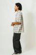 画像3: BIG MIKE(ビッグマイク) Rayon Mix Ombre Check S/S Shirts (WHT×GRY) レーヨンミックスオンブレチェックショートスリーブシャツ (ホワイト×グレー) BES (3)